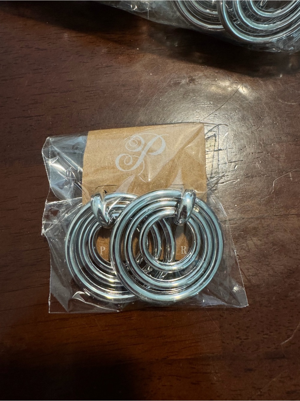 Plunder Silver Multi-Ring Hoop Earrings